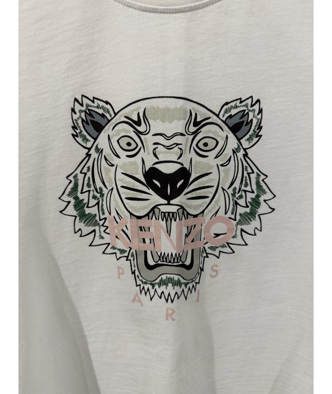 KENZO Белая хлопковая футболка, фото 3