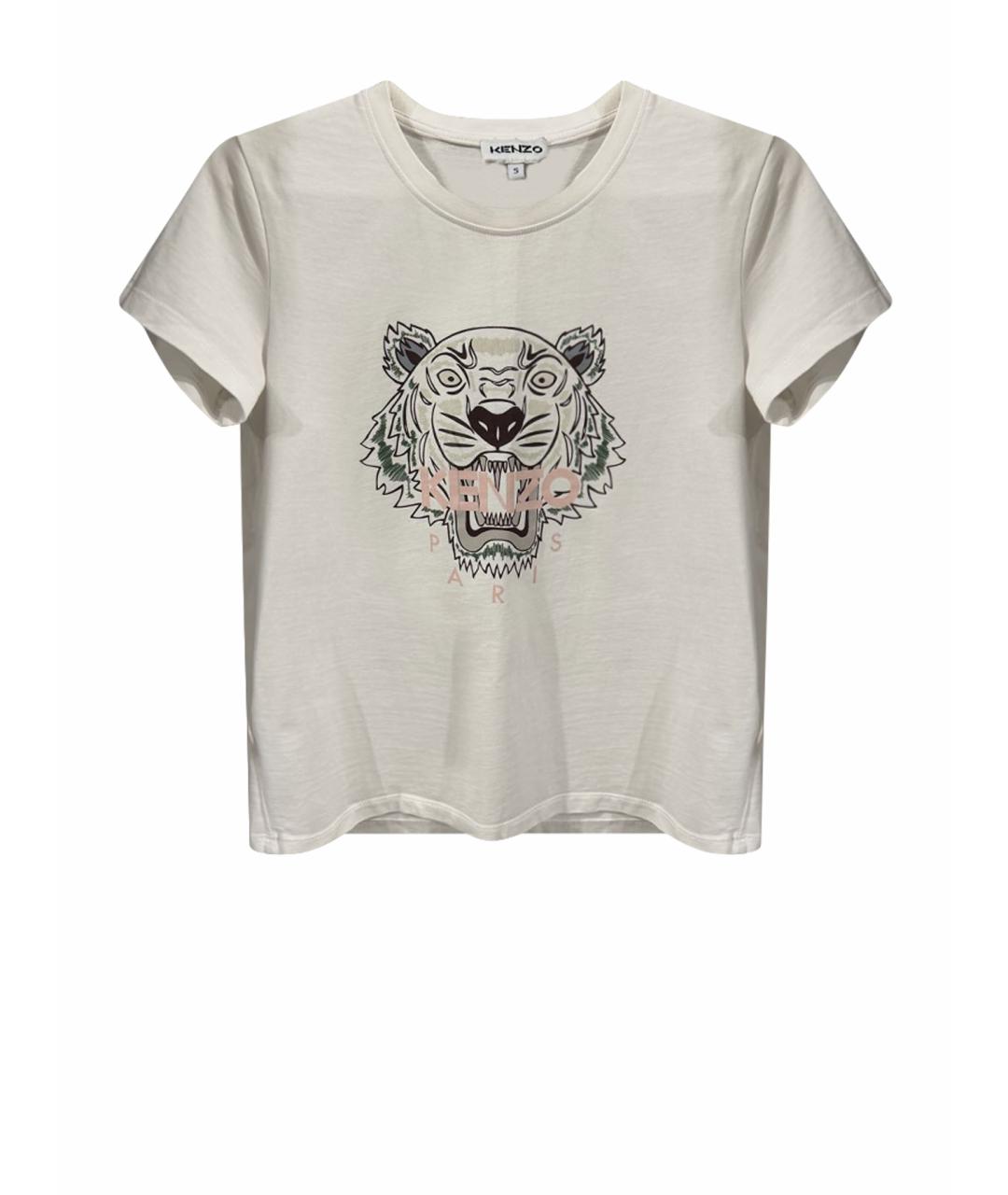 KENZO Белая хлопковая футболка, фото 1