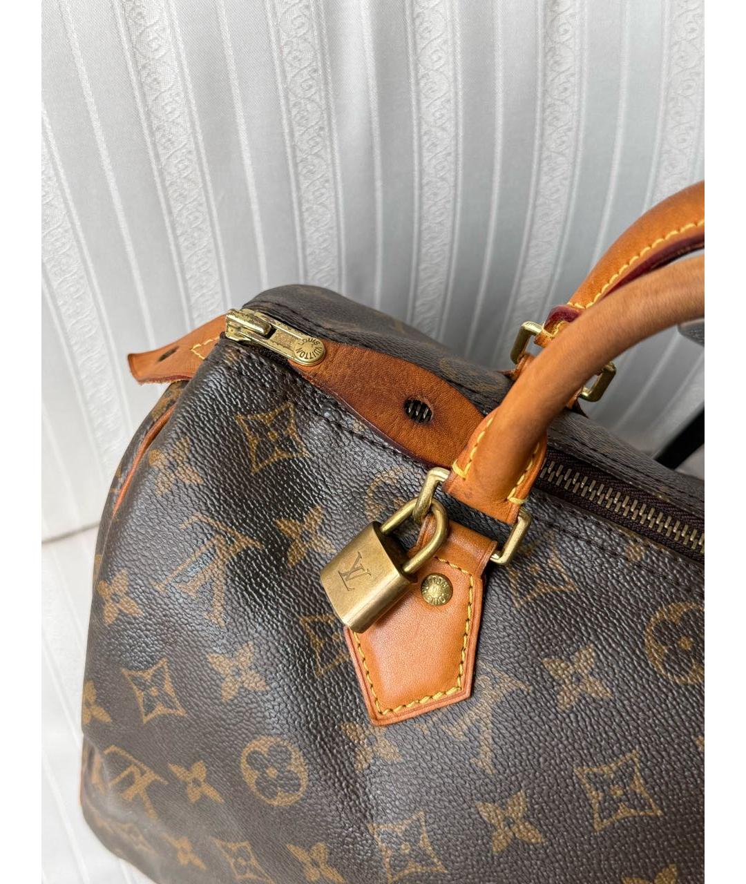 LOUIS VUITTON Коричневая канва сумка тоут, фото 3