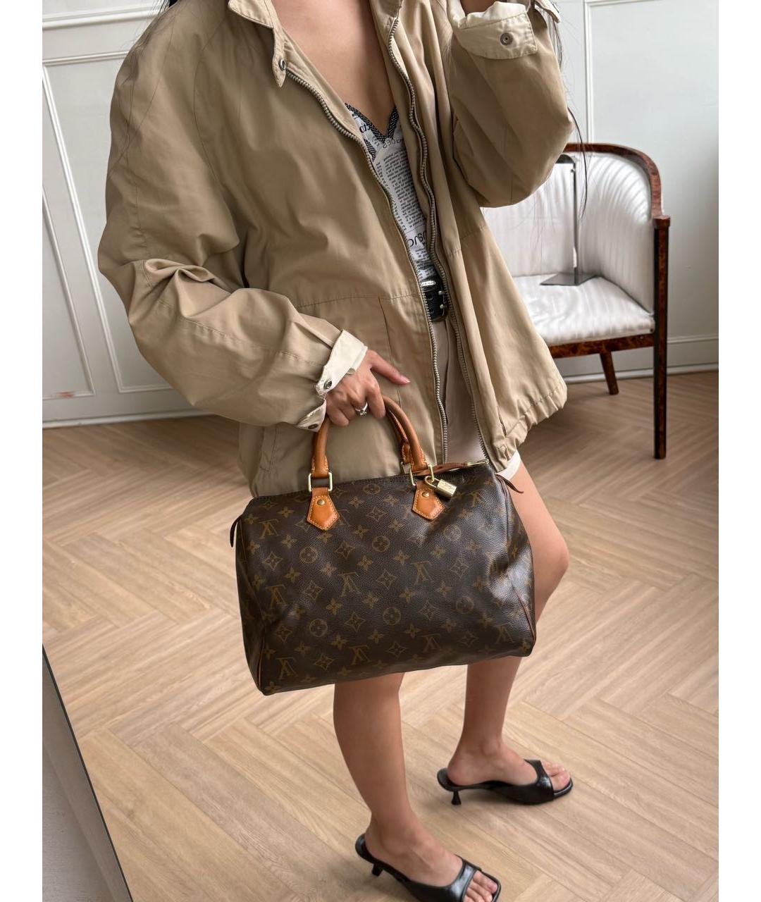LOUIS VUITTON Коричневая канва сумка тоут, фото 6
