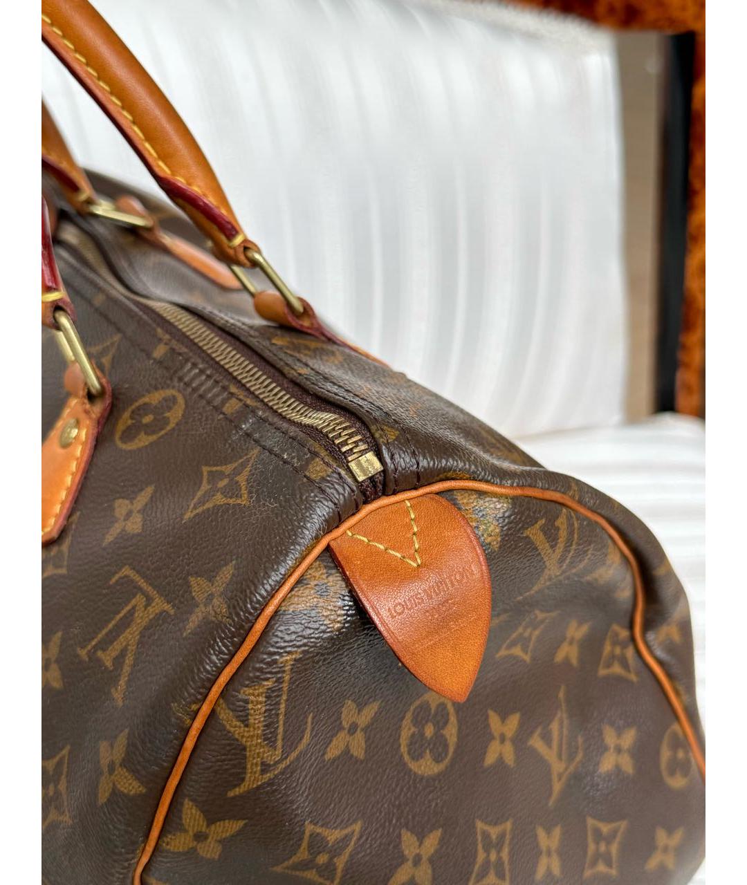 LOUIS VUITTON Коричневая канва сумка тоут, фото 5