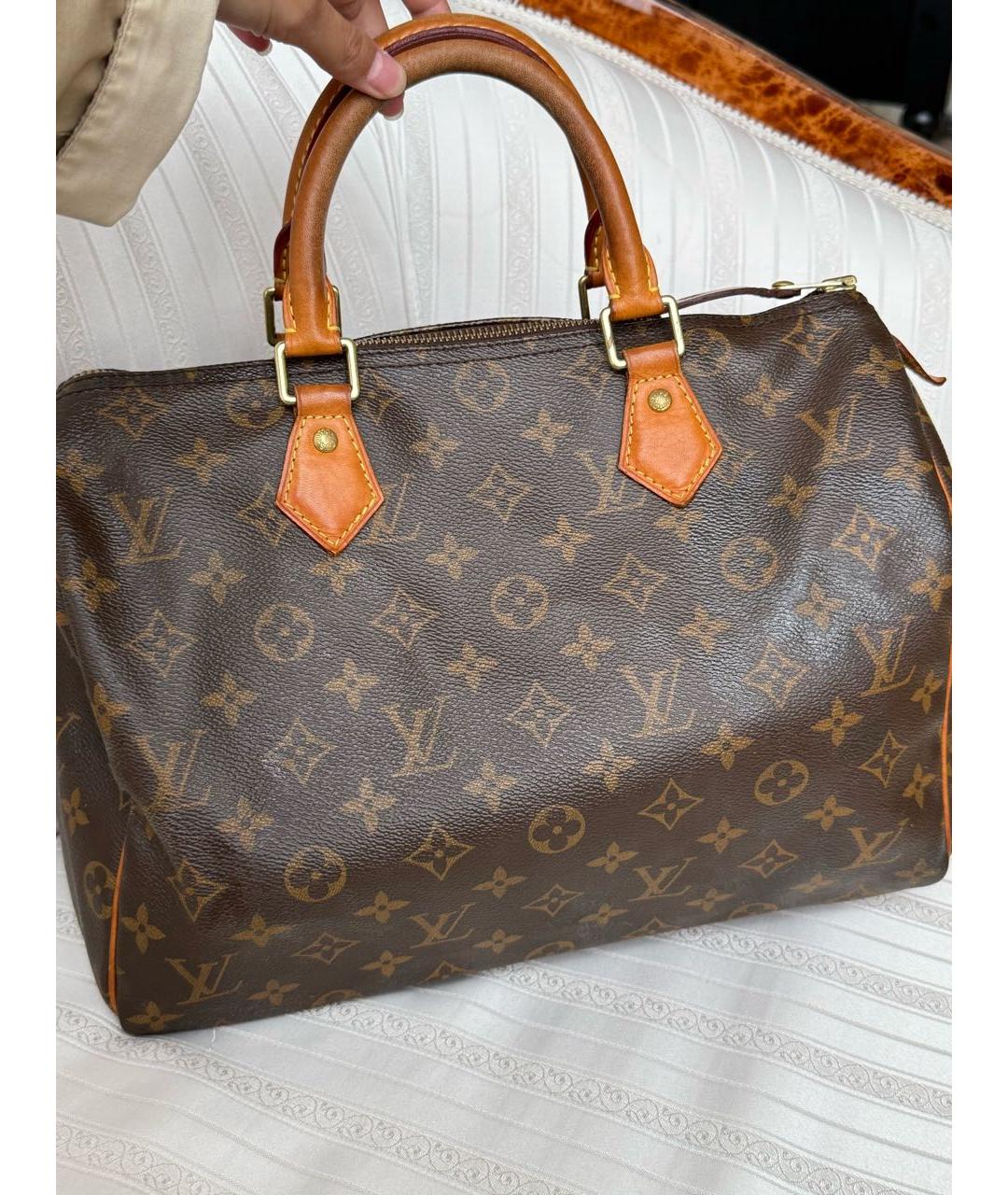 LOUIS VUITTON Коричневая канва сумка тоут, фото 9