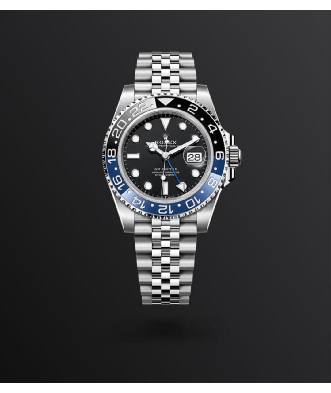 ROLEX Темно-синие стальные часы, фото 5