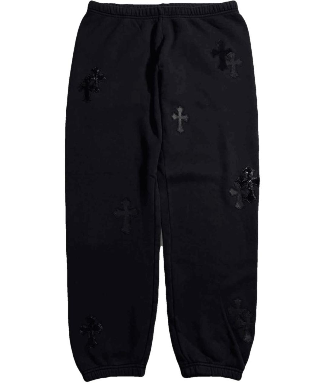 CHROME HEARTS Черные хлопковые повседневные брюки, фото 9