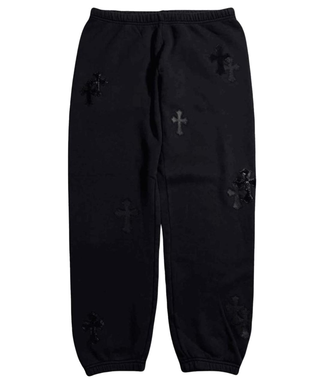 CHROME HEARTS Черные хлопковые повседневные брюки, фото 1