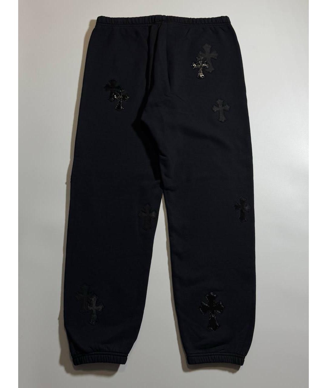 CHROME HEARTS Черные хлопковые повседневные брюки, фото 2