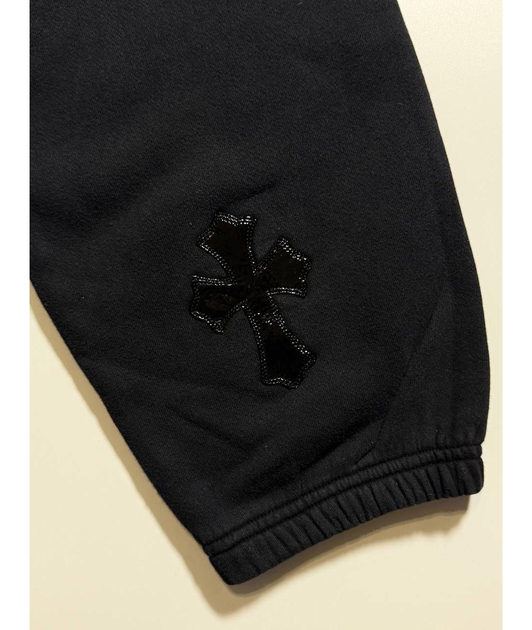 CHROME HEARTS Черные хлопковые повседневные брюки, фото 5