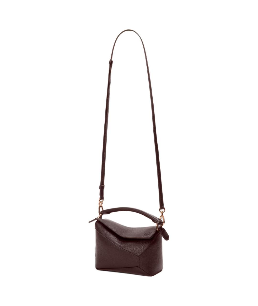 LOEWE Коричневая кожаная сумка через плечо, фото 2