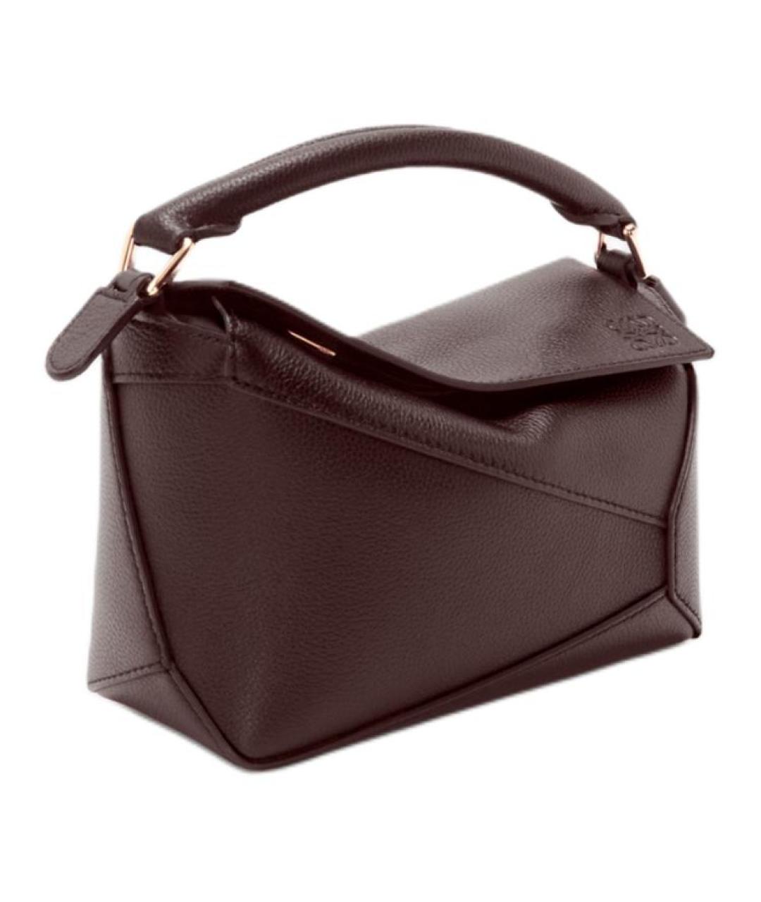 LOEWE Коричневая кожаная сумка через плечо, фото 3