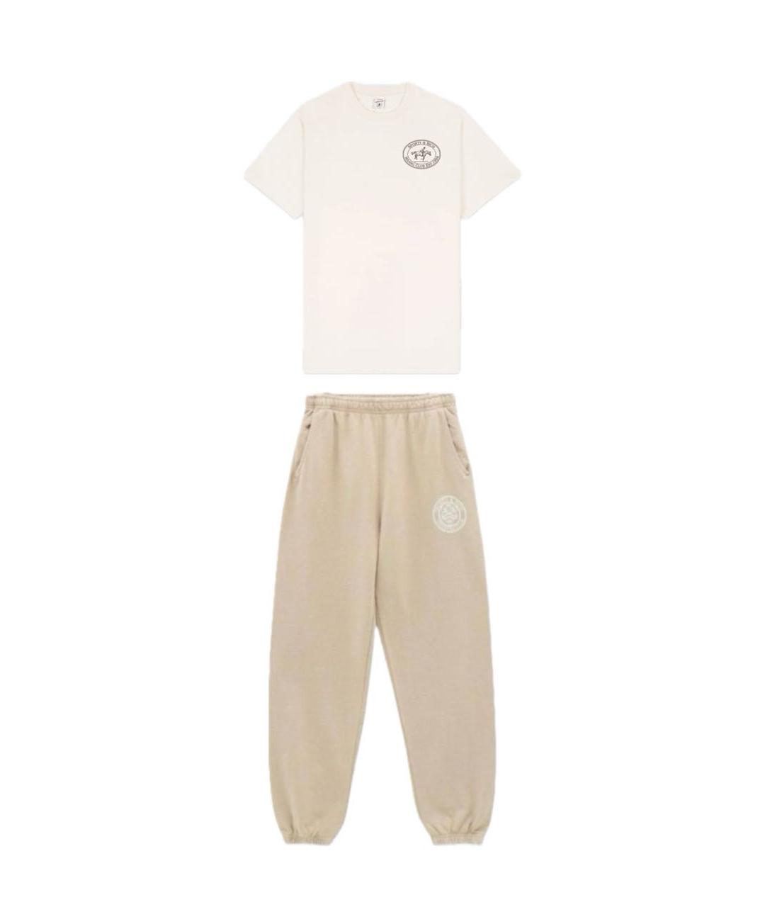 SPORTY AND RICH Бежевый хлопковый спортивные костюмы, фото 1