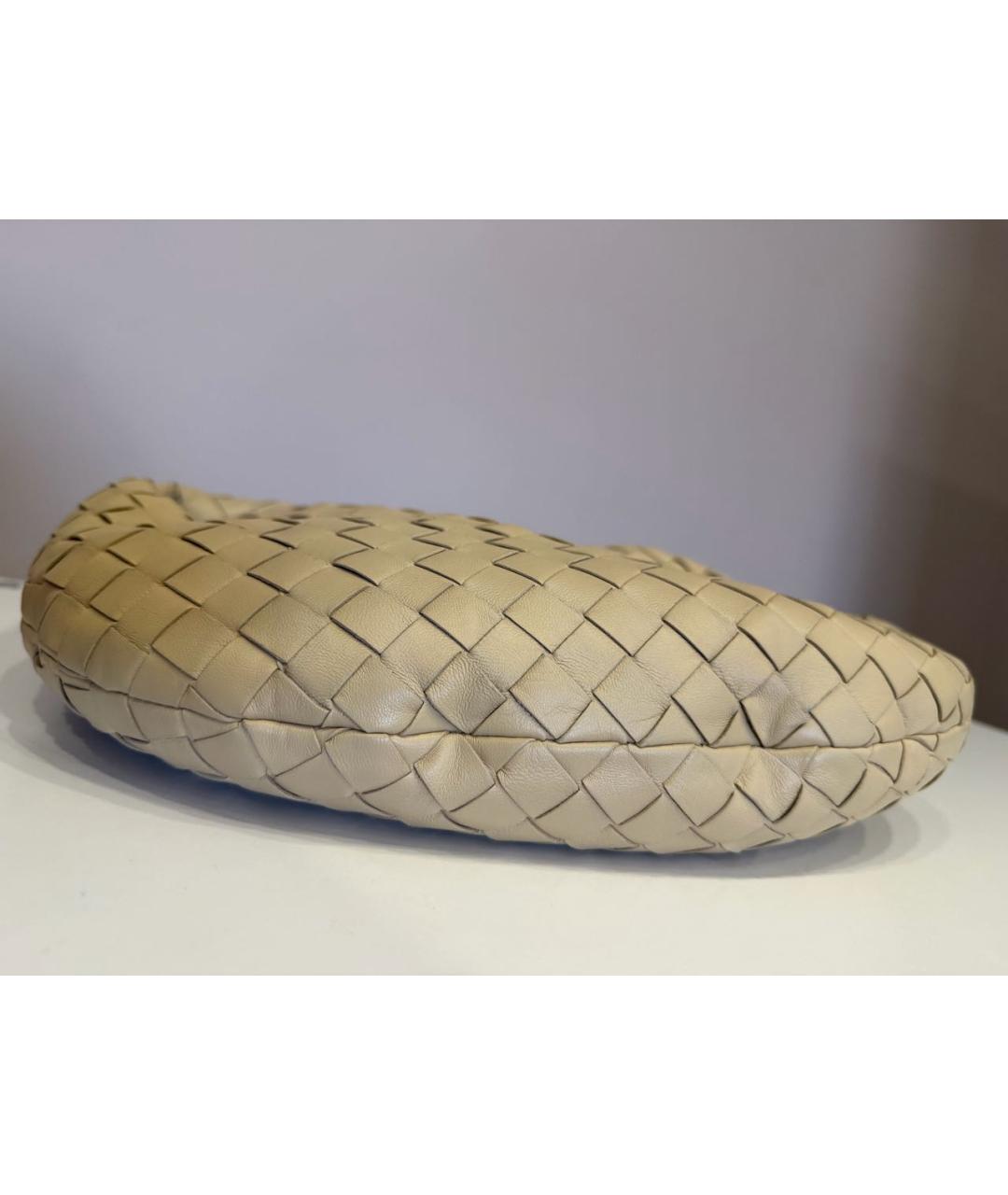 BOTTEGA VENETA Бежевая кожаная сумка с короткими ручками, фото 7