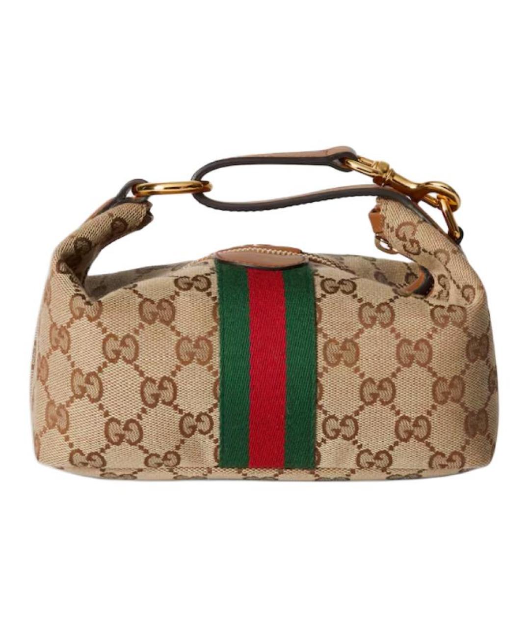 GUCCI Бежевая канва сумка через плечо, фото 1