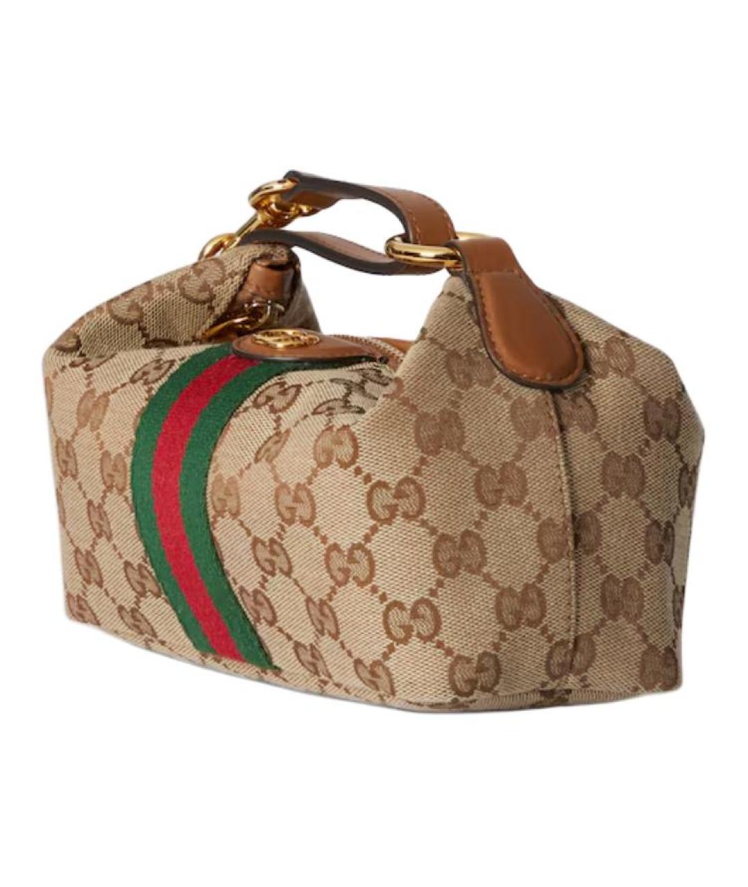GUCCI Бежевая канва сумка через плечо, фото 2