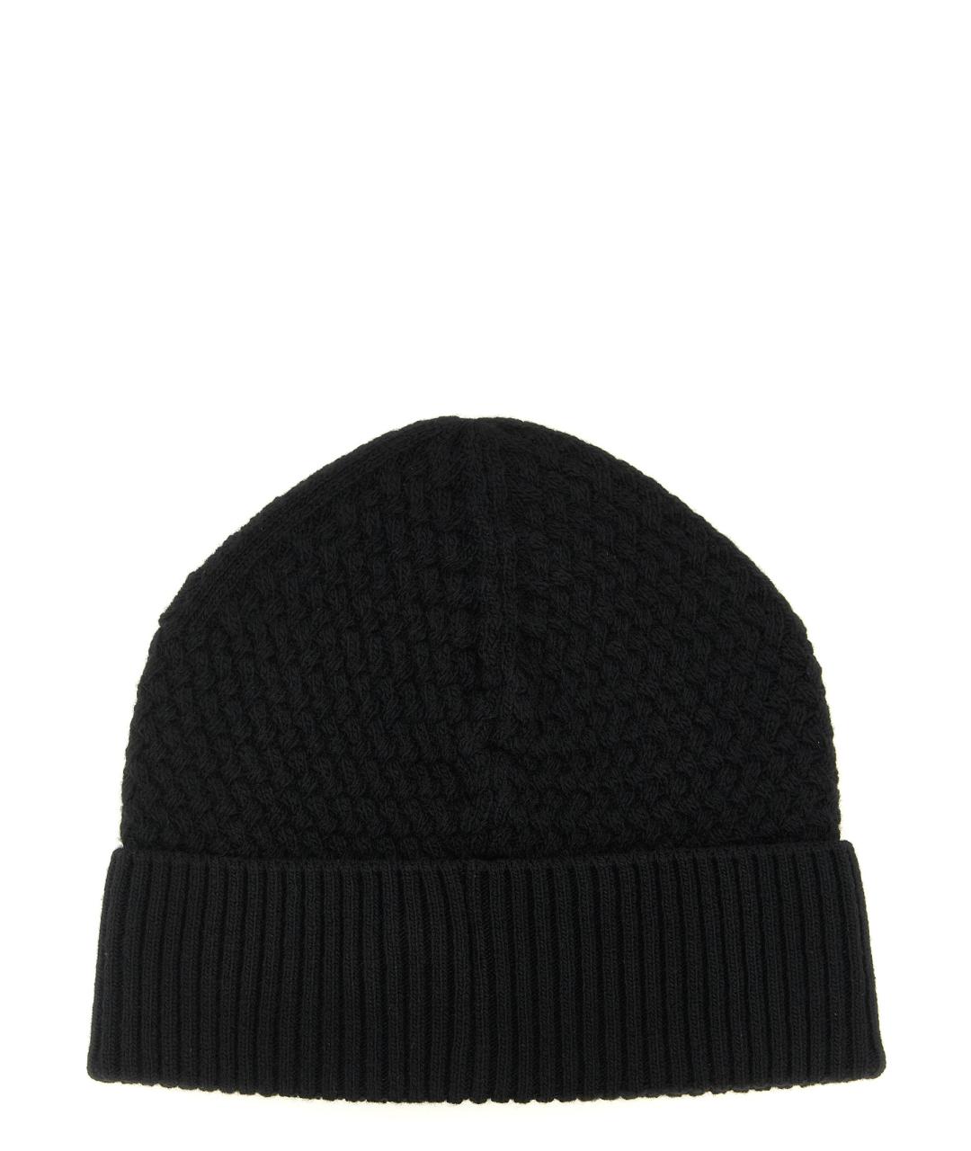 MONCLER Черная шерстяная шапка, фото 2
