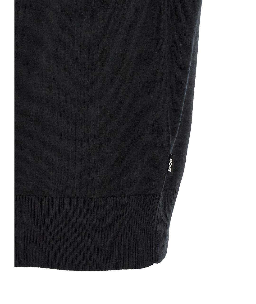 HUGO BOSS Черная шерстяная футболка, фото 4