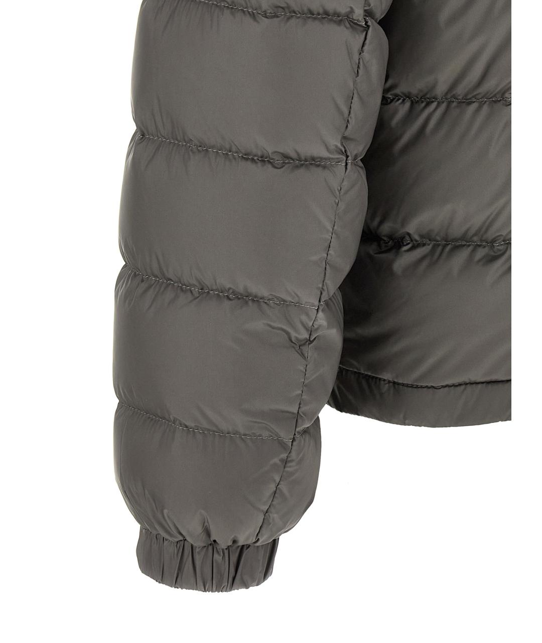MONCLER Серый полиамидовый пуховик, фото 4