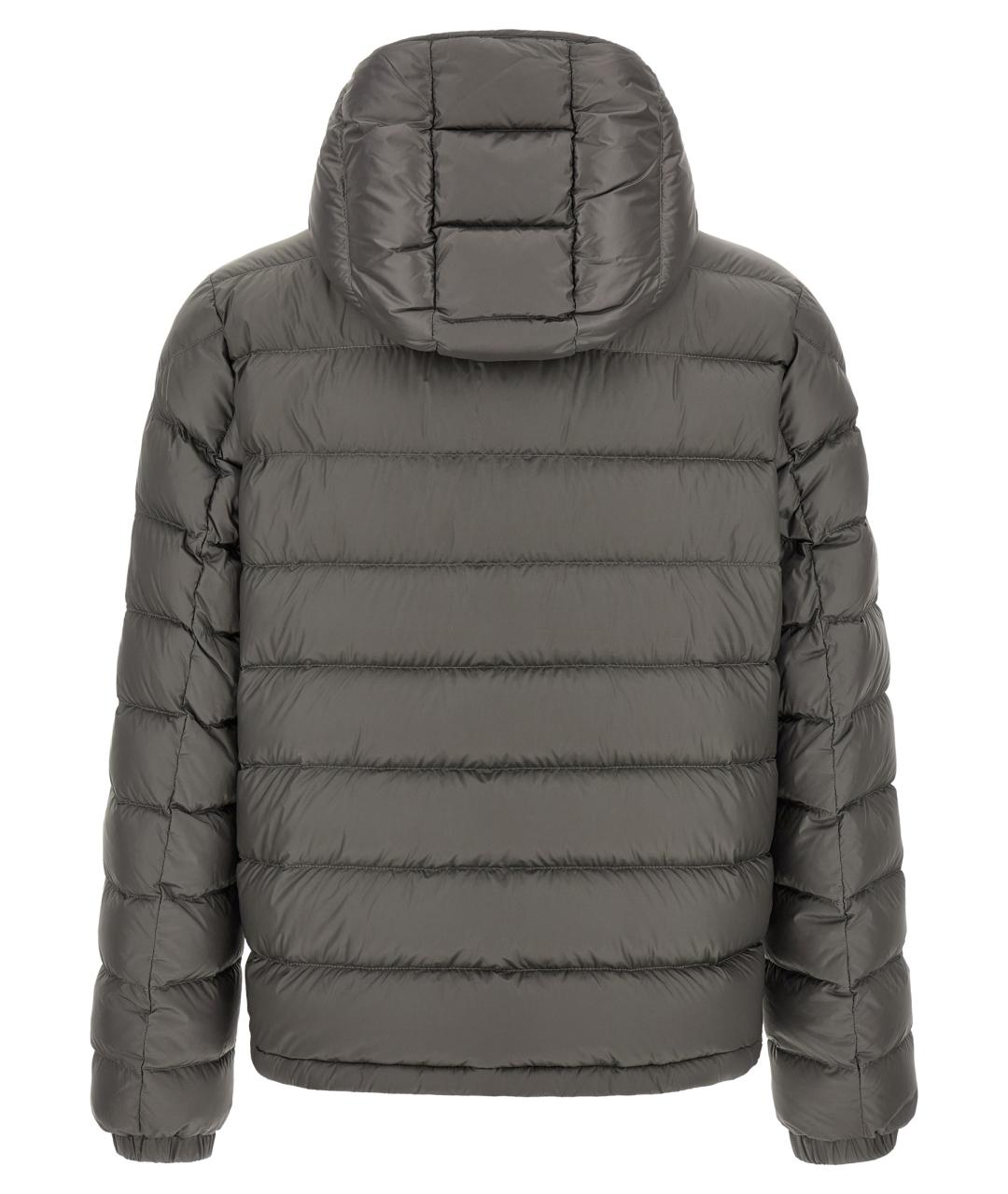 MONCLER Серый полиамидовый пуховик, фото 2