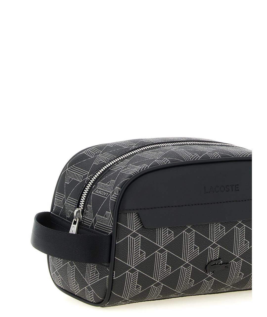 LACOSTE Черная канва барсетка, фото 3