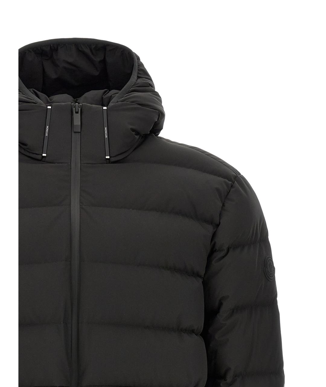 MONCLER Черный полиэстеровый пуховик, фото 3
