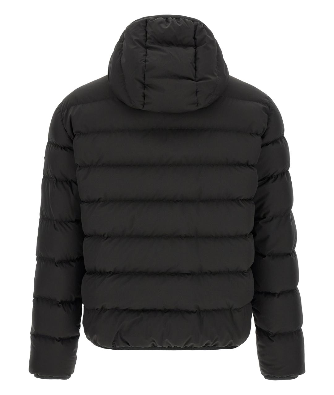 MONCLER Черный полиэстеровый пуховик, фото 2