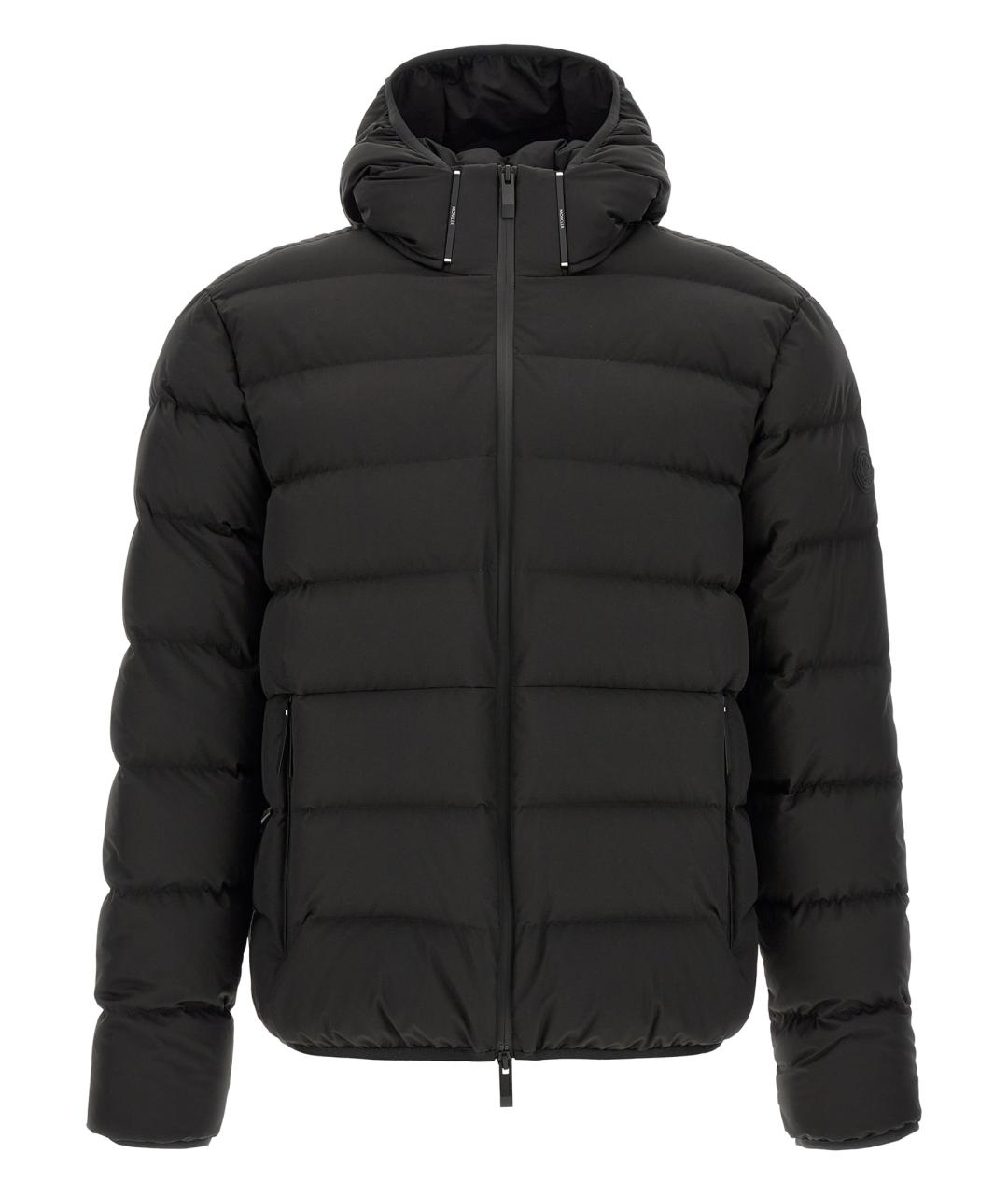 MONCLER Черный полиэстеровый пуховик, фото 1