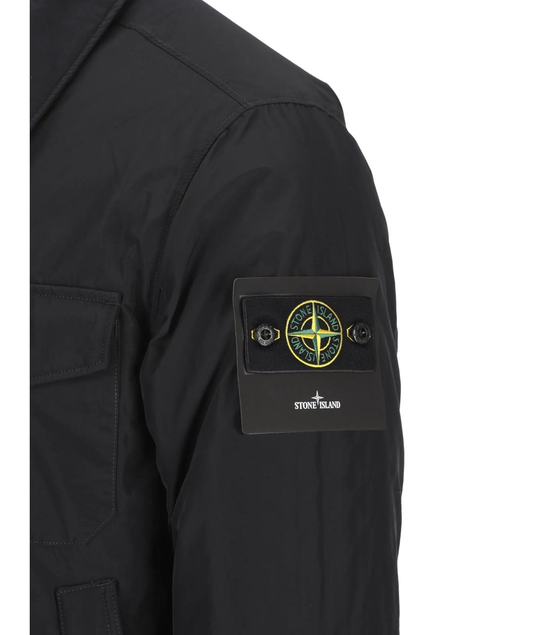 STONE ISLAND Черная полиэстеровая куртка, фото 4