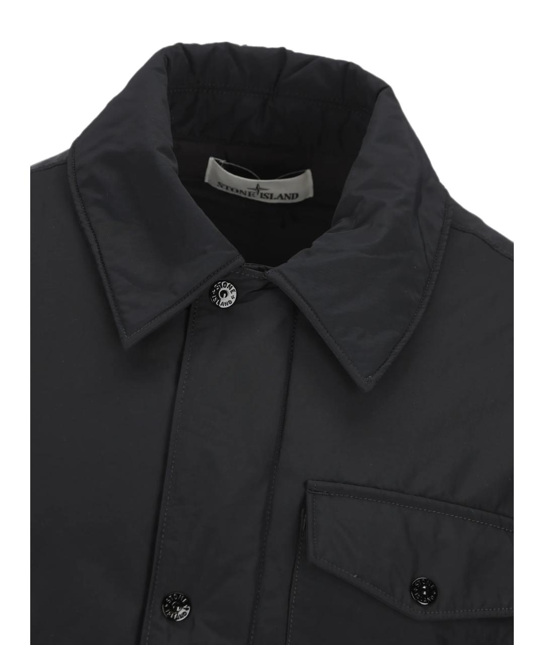 STONE ISLAND Черная полиэстеровая куртка, фото 3