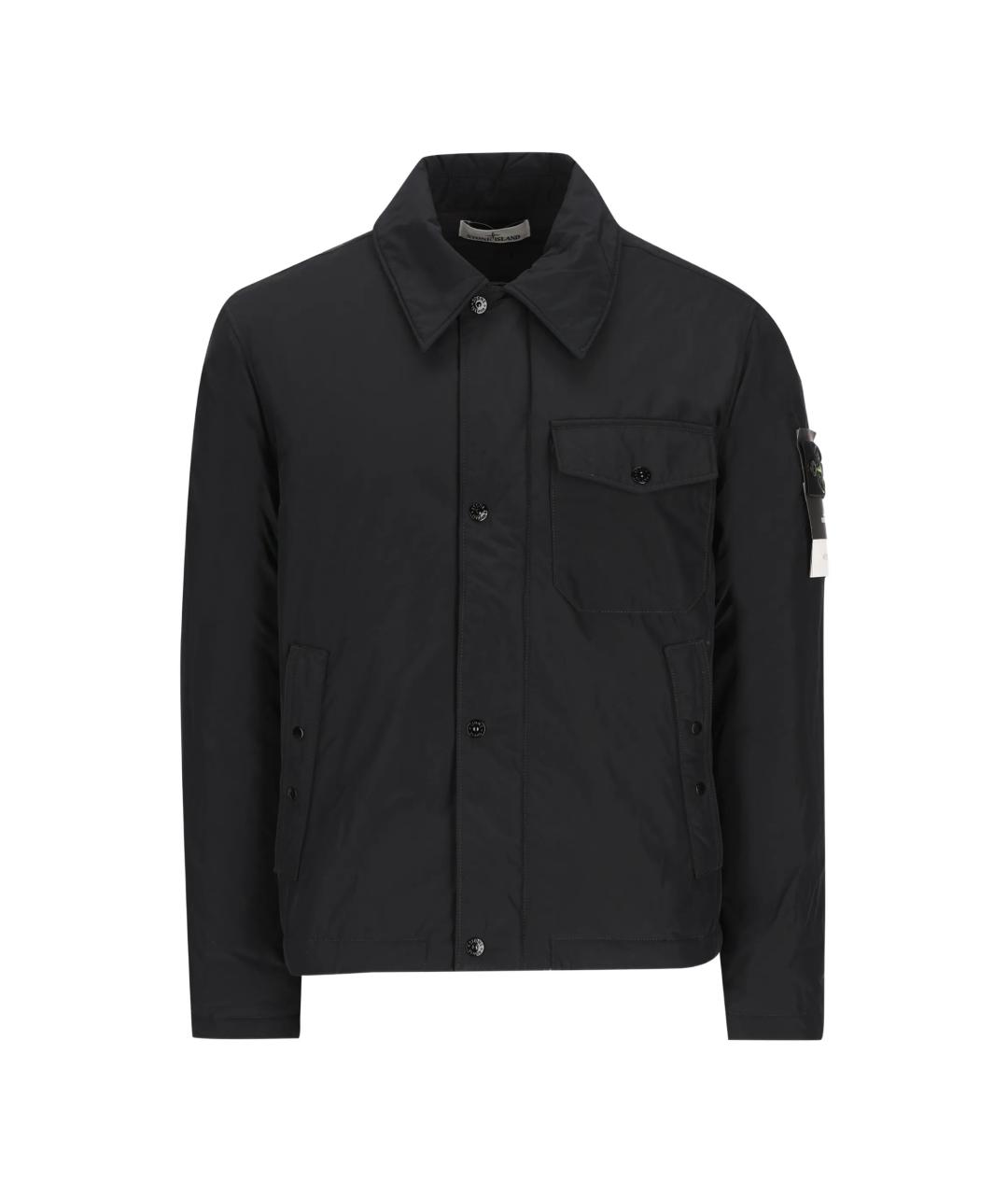 STONE ISLAND Черная полиэстеровая куртка, фото 1