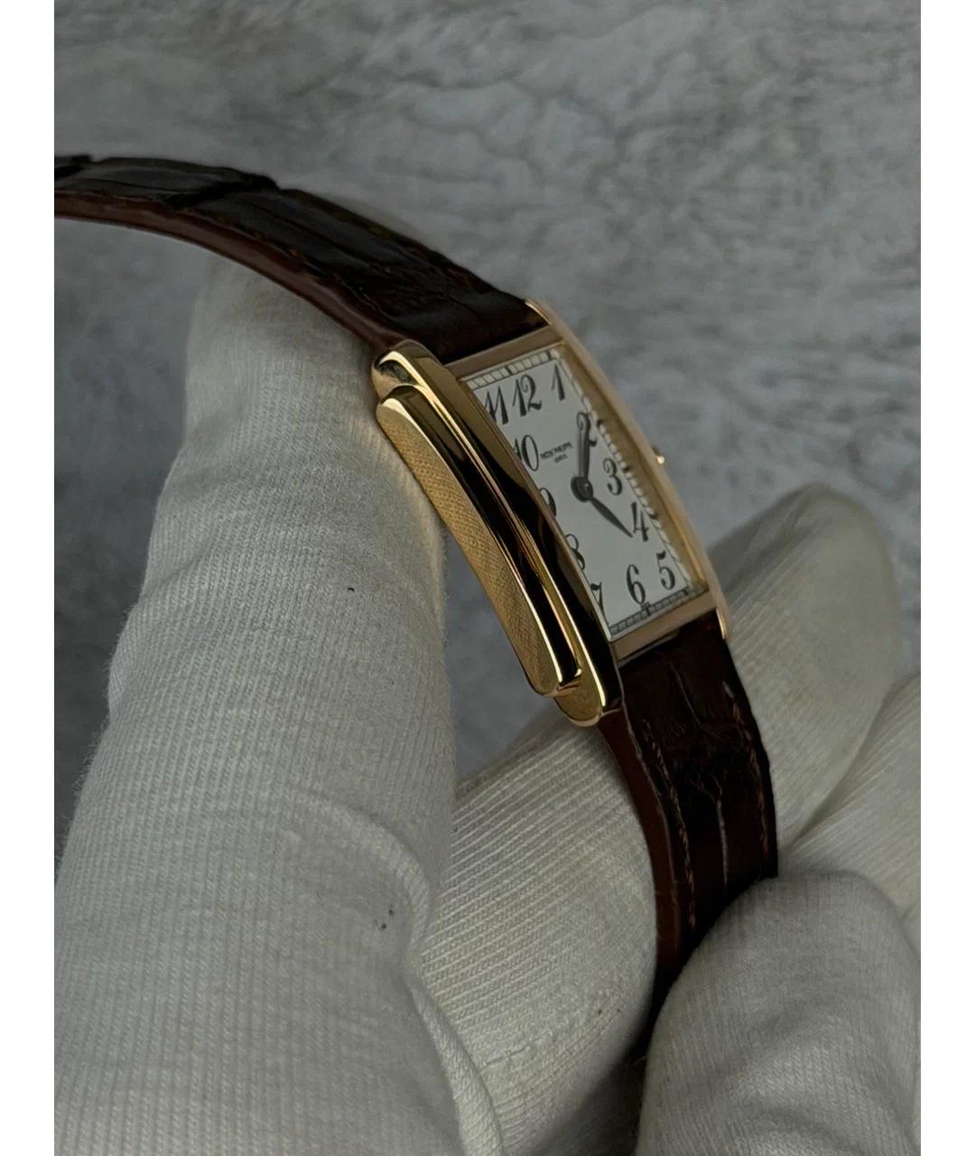 PATEK PHILIPPE Белые часы из желтого золота, фото 4