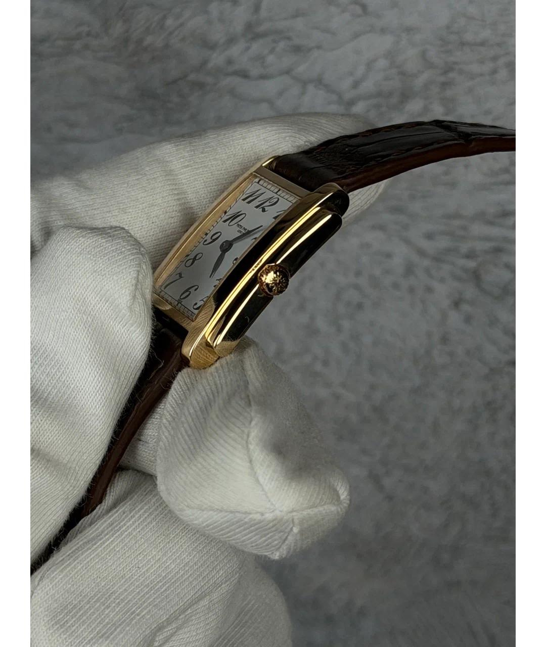 PATEK PHILIPPE Белые часы из желтого золота, фото 3