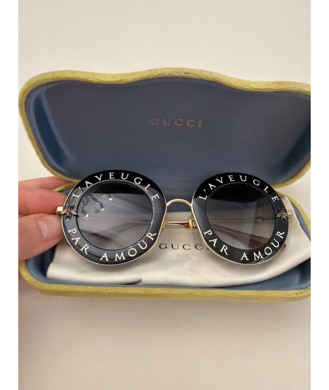 GUCCI Черные солнцезащитные очки, фото 4