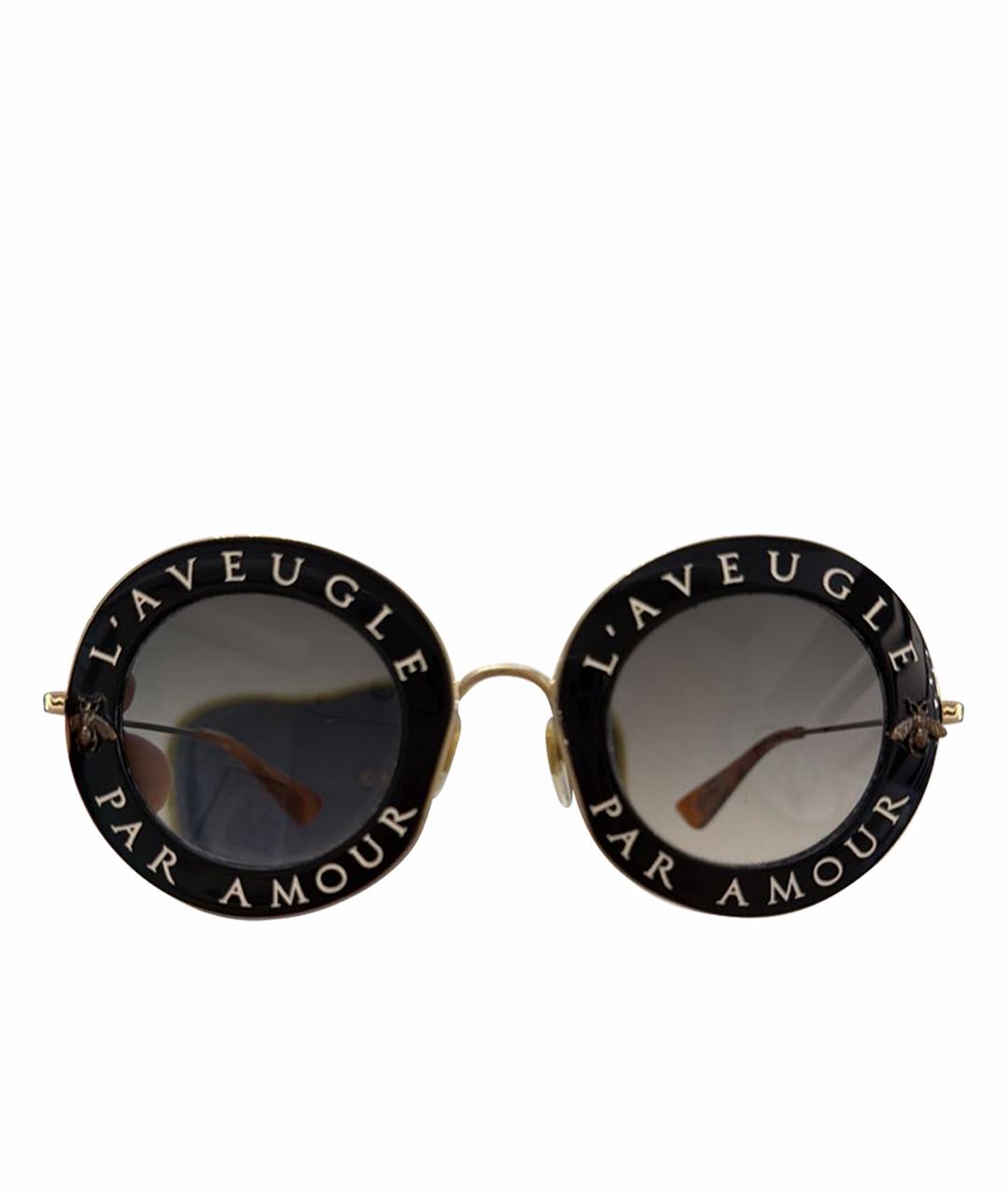 GUCCI Черные солнцезащитные очки, фото 1
