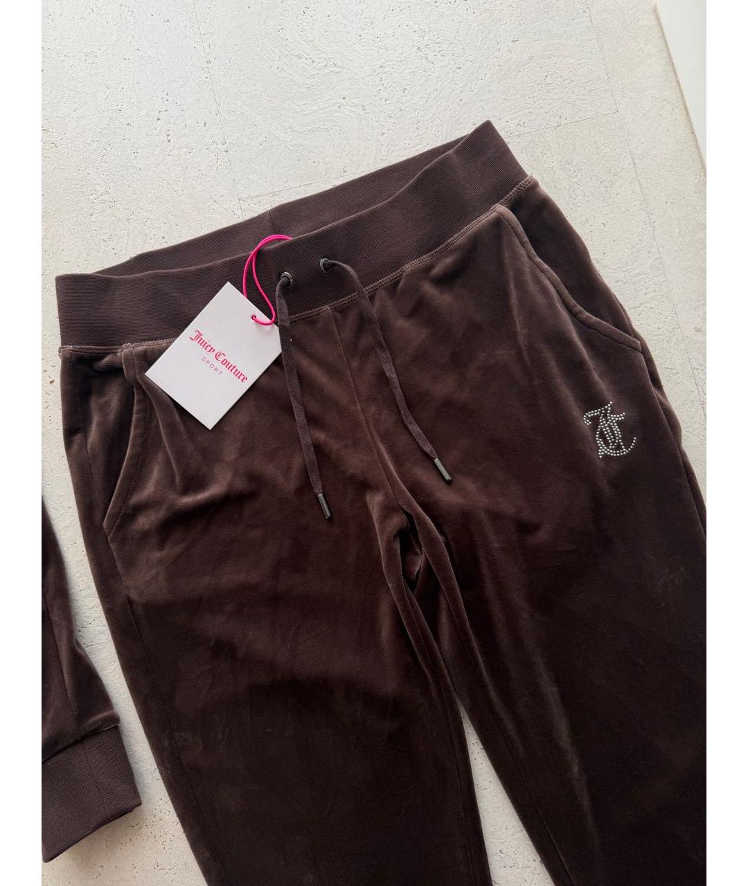 JUICY COUTURE Коричневый велюровый спортивные костюмы, фото 4