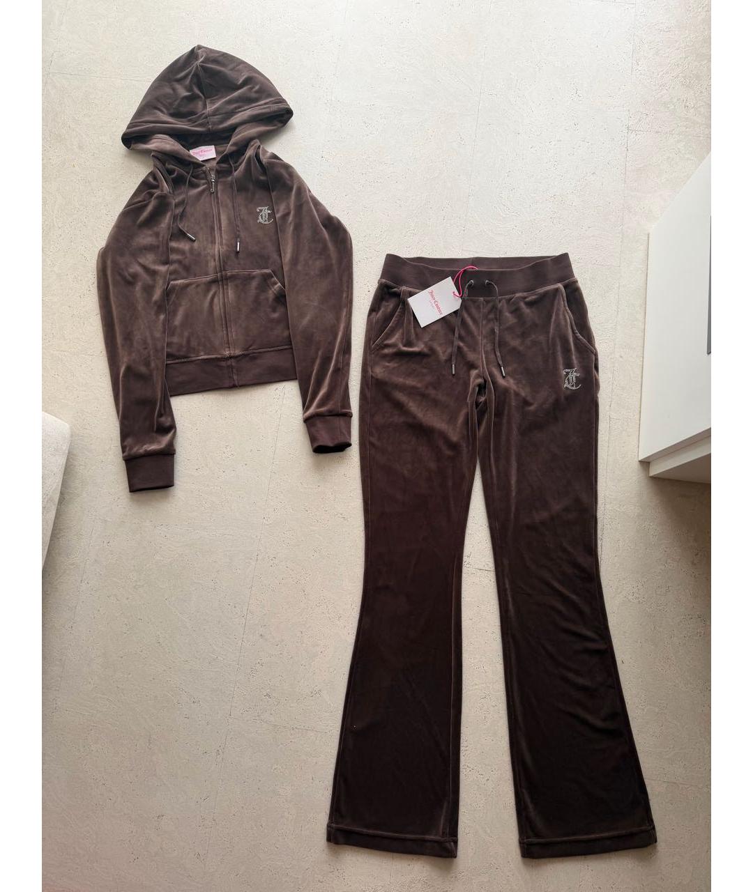 JUICY COUTURE Коричневый велюровый спортивные костюмы, фото 8