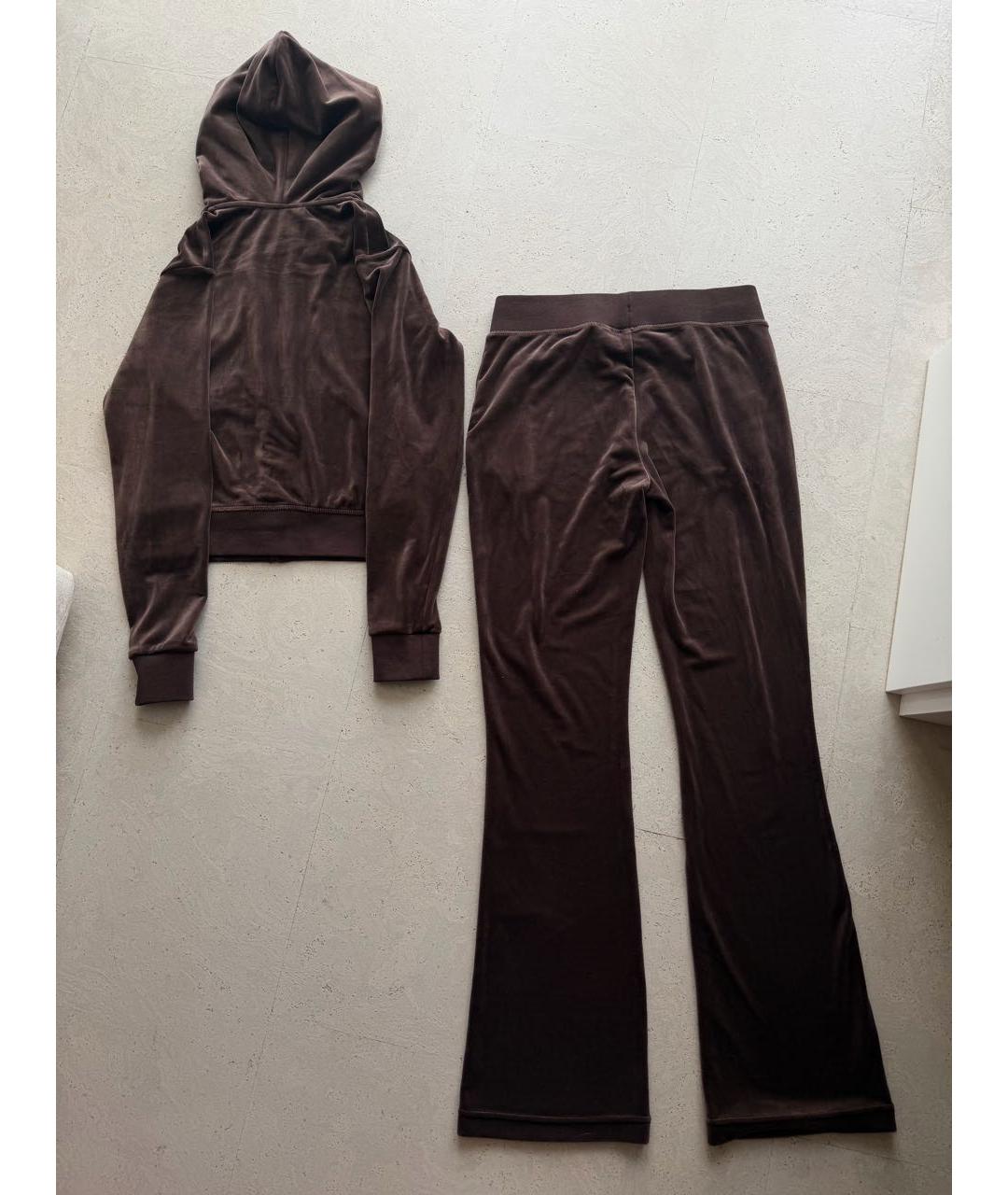 JUICY COUTURE Коричневый велюровый спортивные костюмы, фото 7