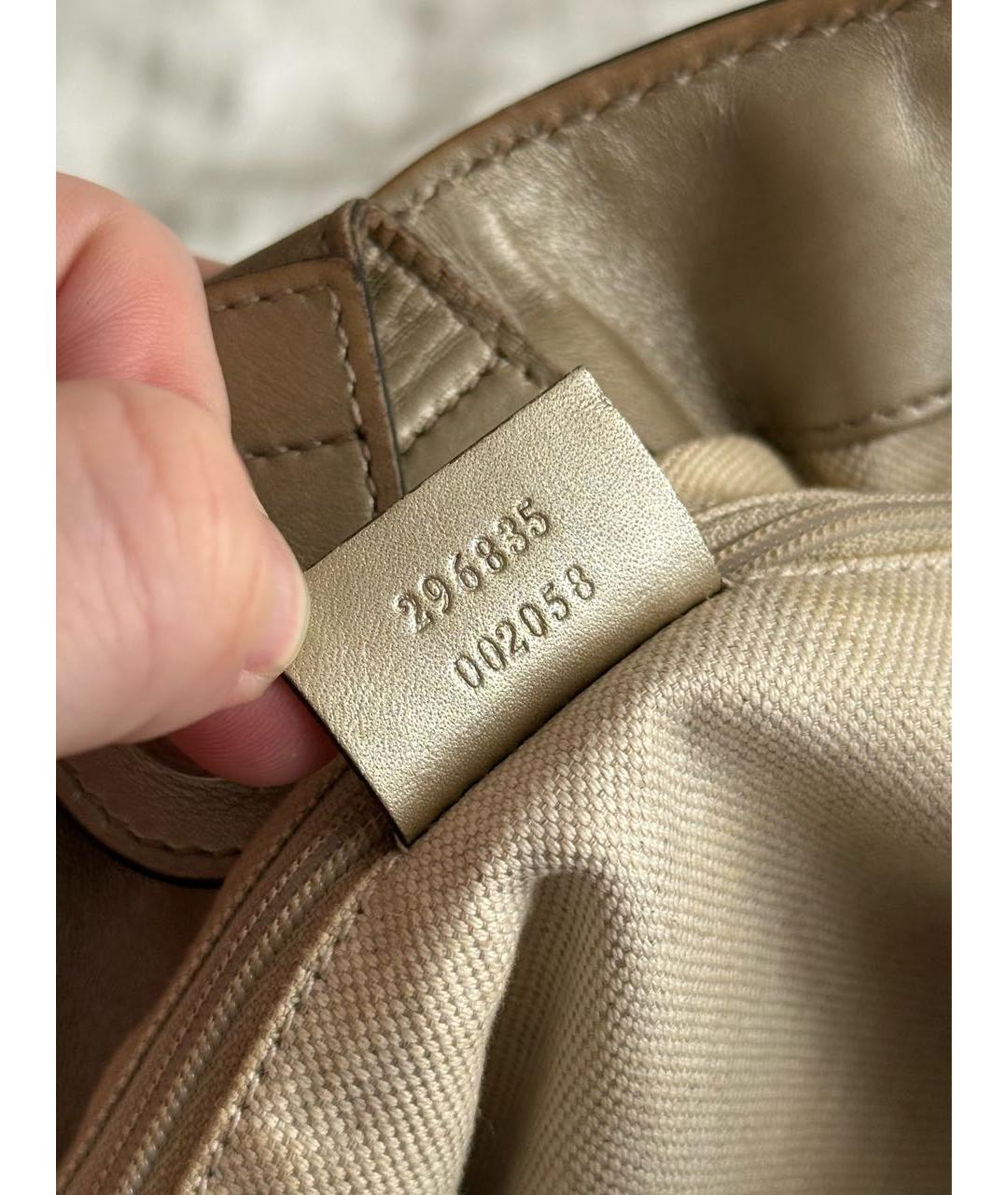 GUCCI Бежевая тканевая сумка тоут, фото 6