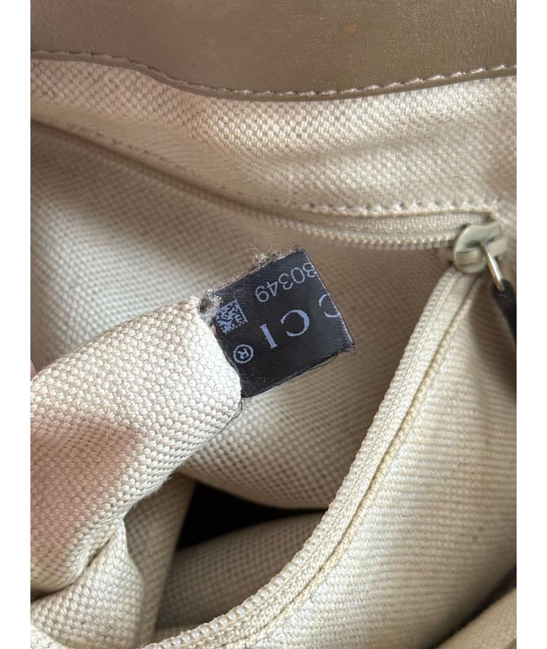 GUCCI Бежевая тканевая сумка тоут, фото 7