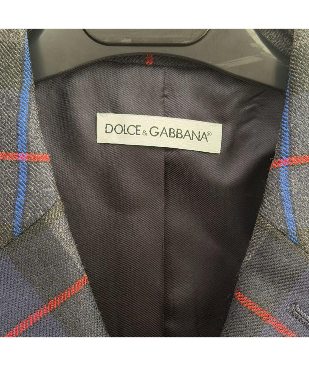 DOLCE&GABBANA Темно-синий шерстяной жакет / жилет, фото 3