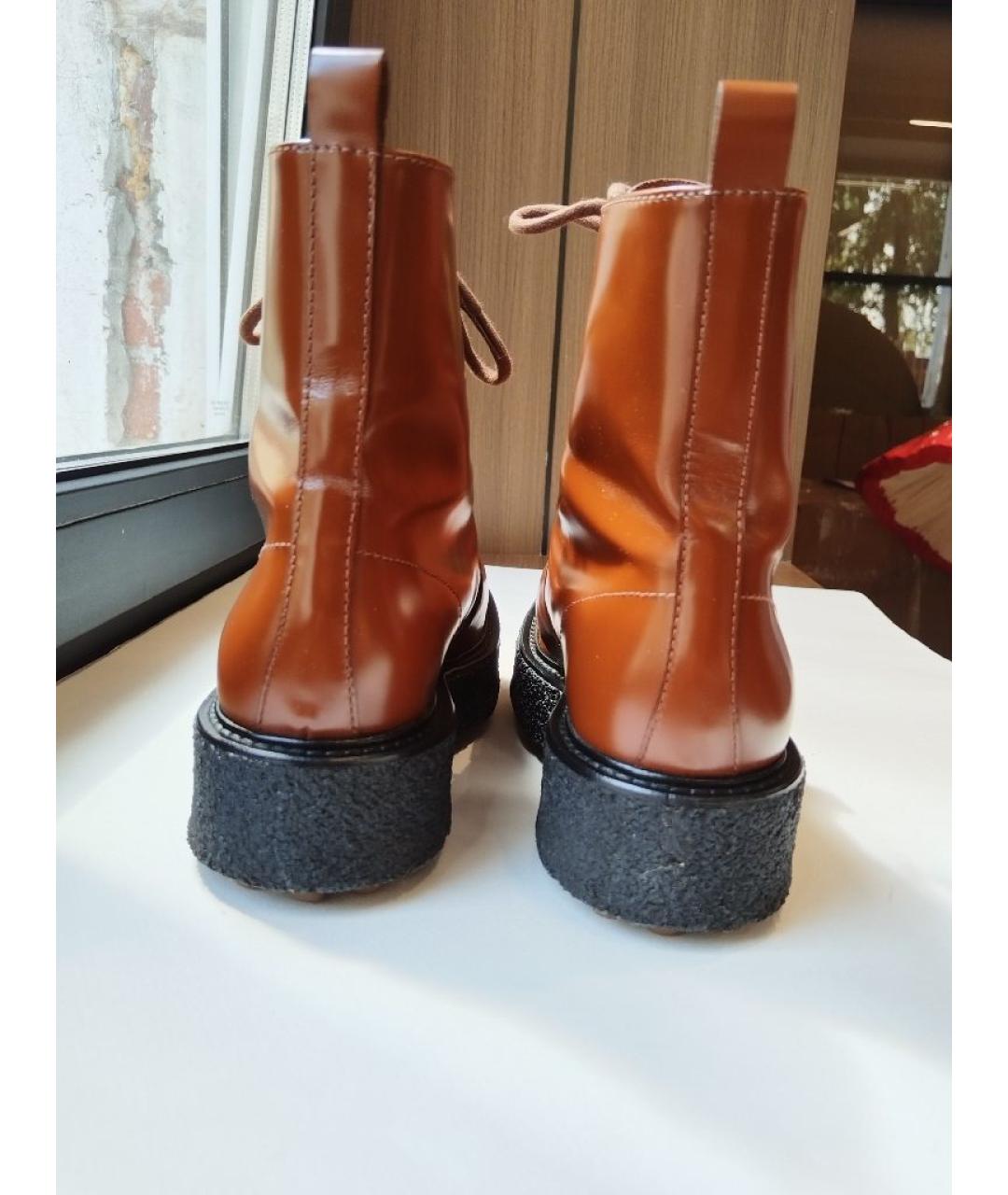 TOD'S Коричневые кожаные ботинки, фото 4