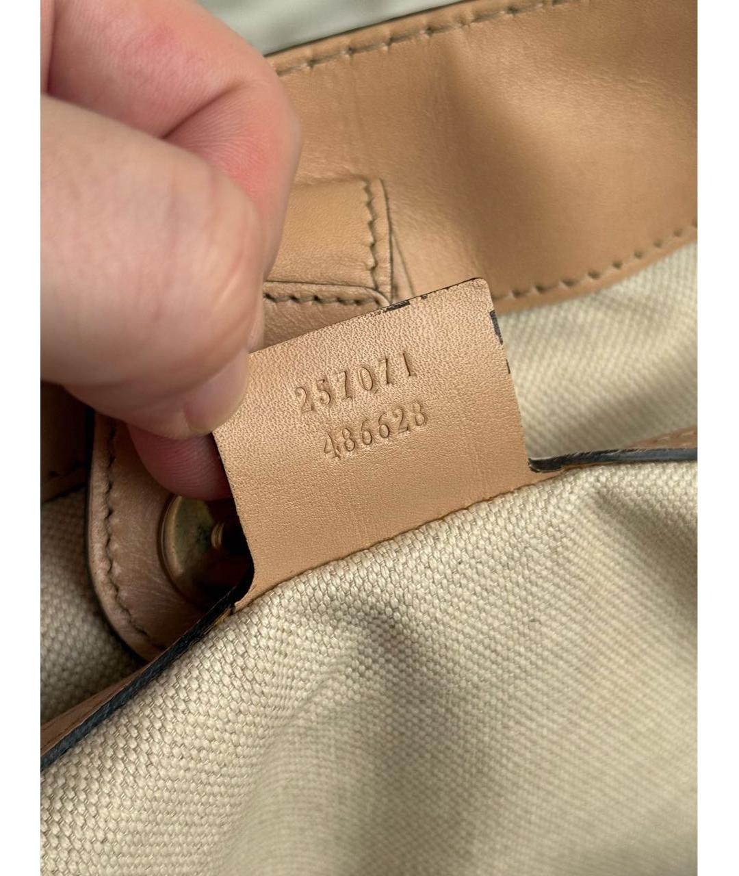 GUCCI Розовая тканевая сумка тоут, фото 6