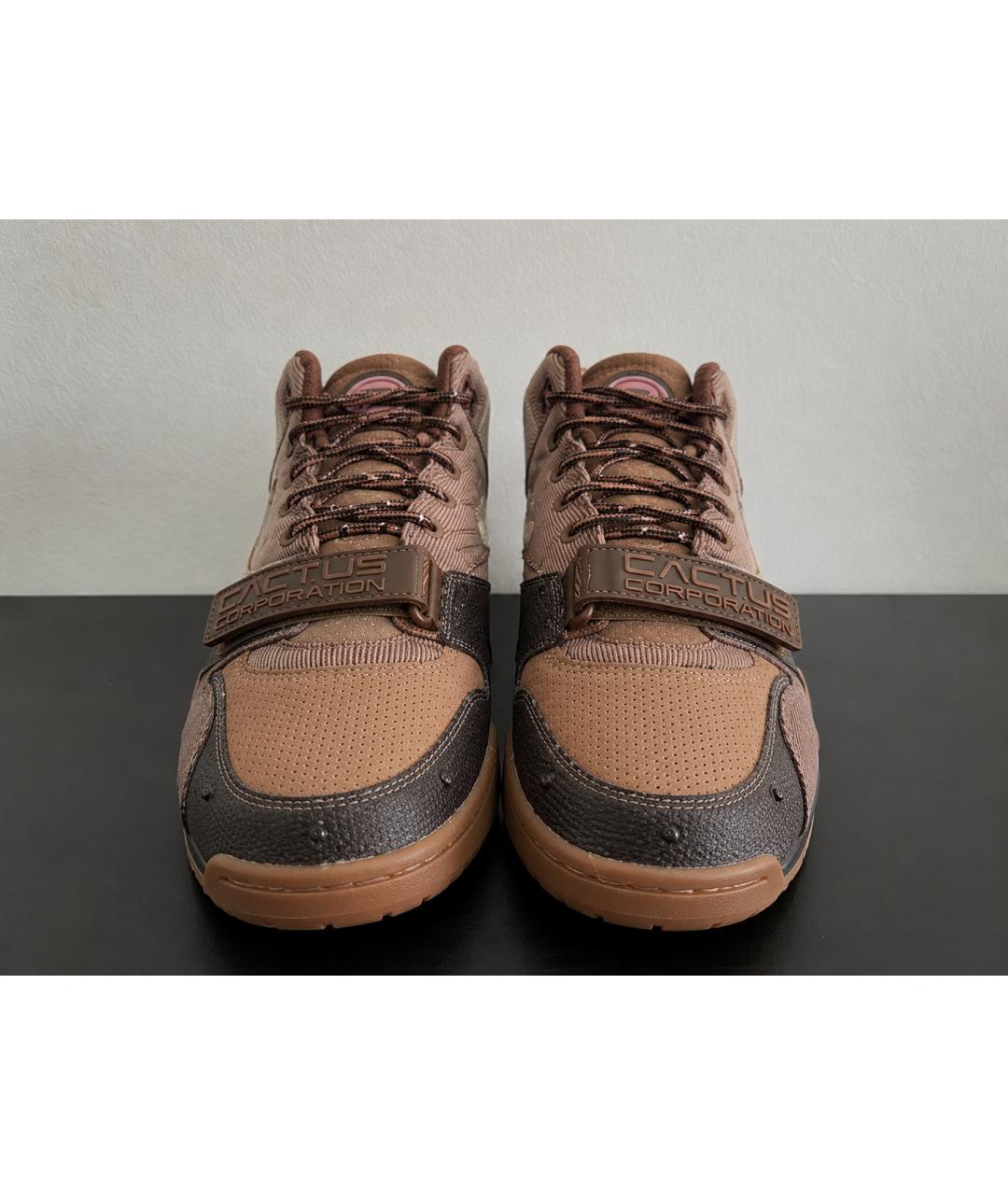 NIKE Коричневые текстильные кроссовки, фото 2