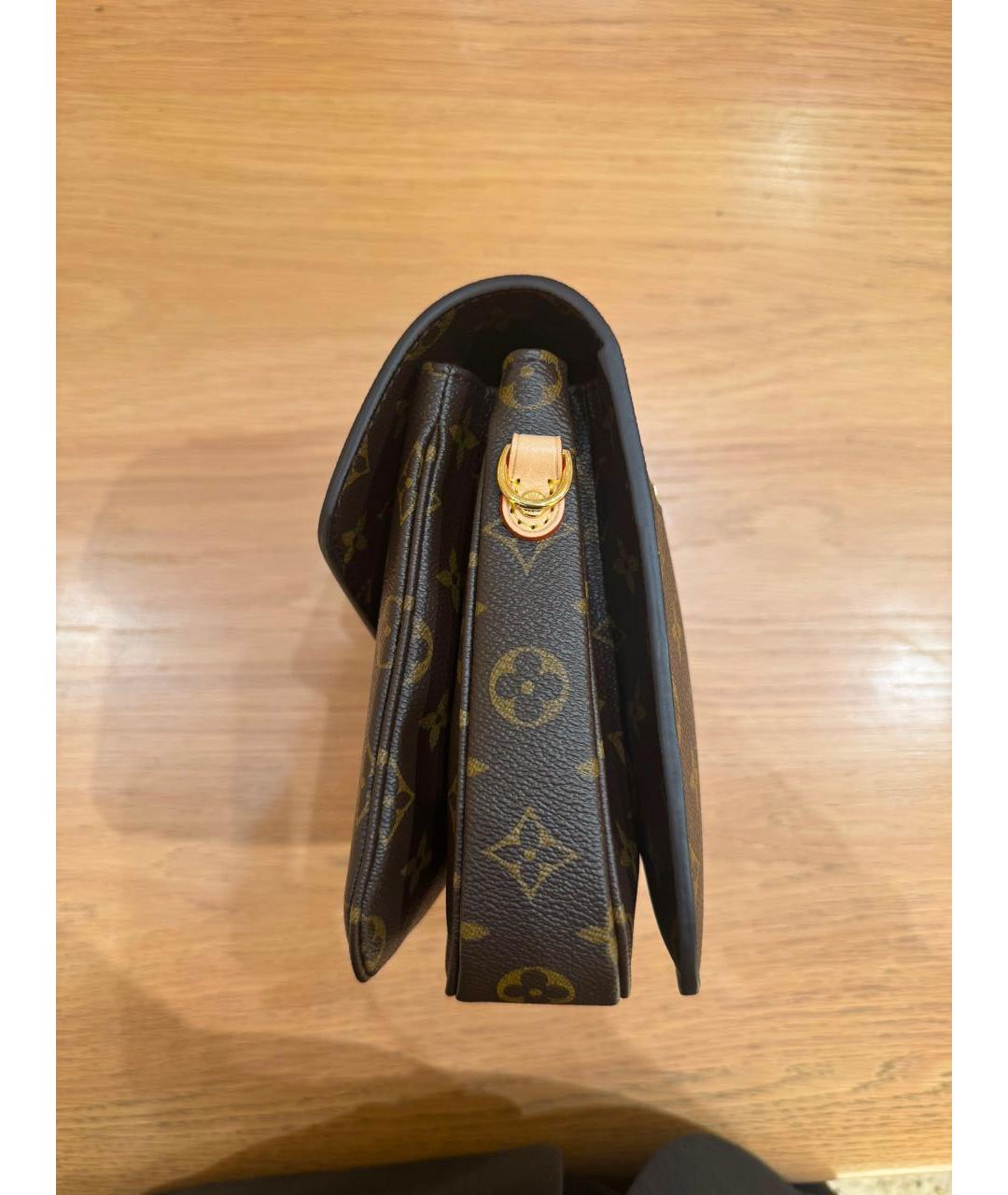 LOUIS VUITTON Коричневая канва барсетка, фото 4