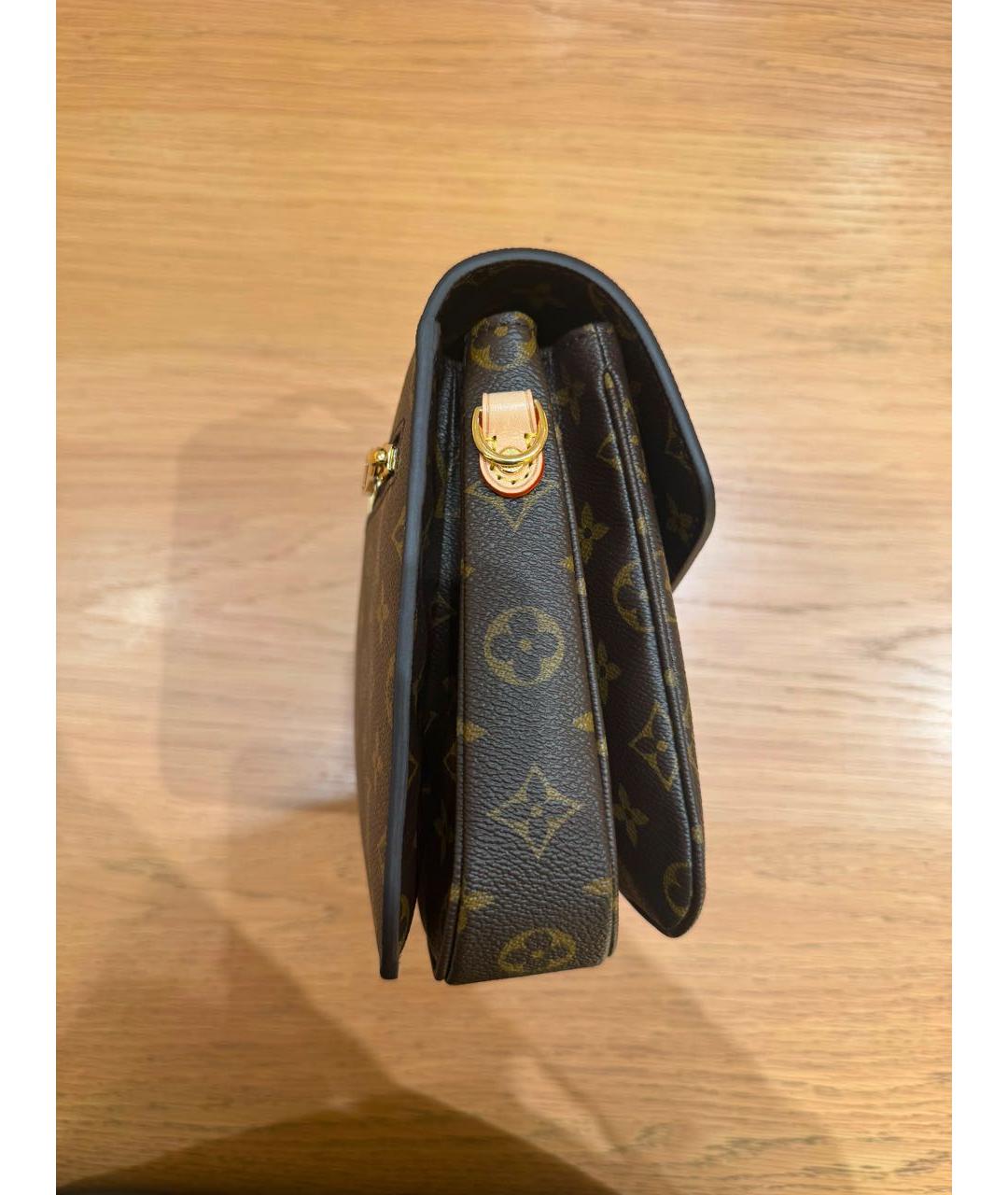 LOUIS VUITTON Коричневая канва барсетка, фото 5