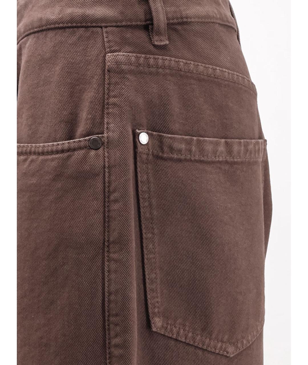 BRUNELLO CUCINELLI Коричневые хлопковые джинсы клеш, фото 3