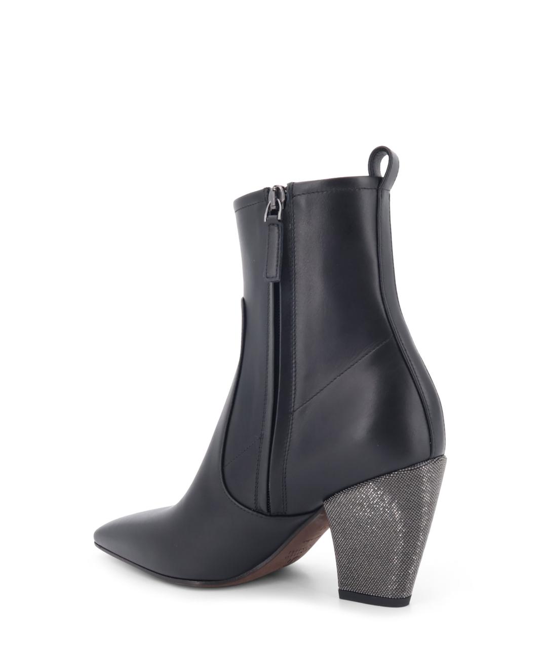 BRUNELLO CUCINELLI Черные кожаные ботинки, фото 3