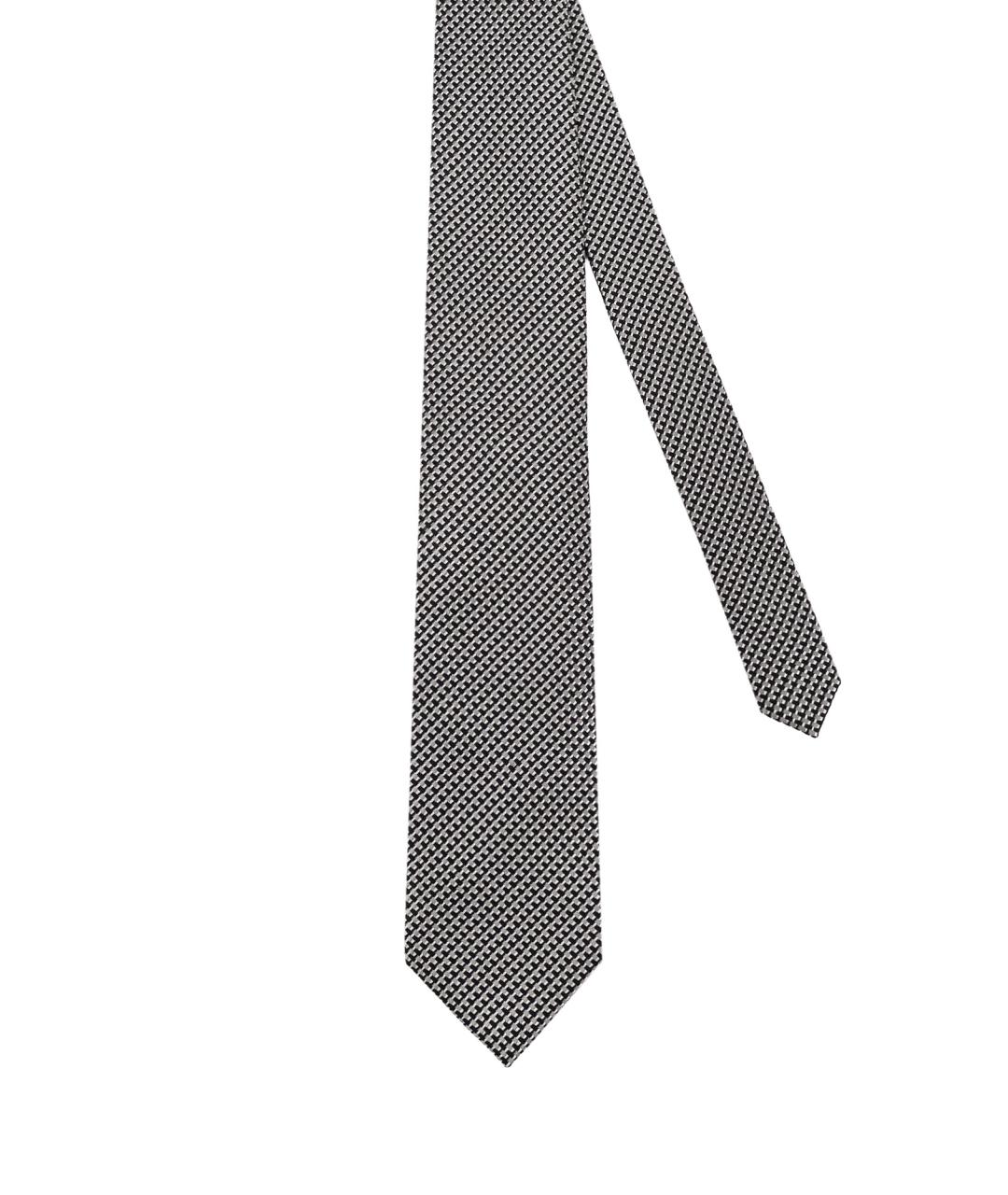 TOM FORD Серый шелковый галстук, фото 2