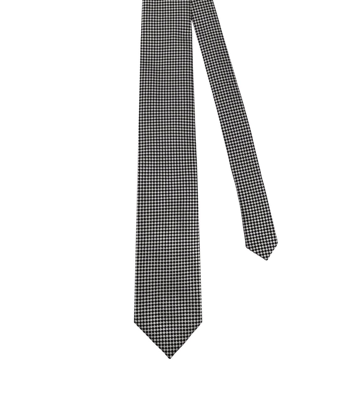 TOM FORD Серебряный шелковый галстук, фото 2