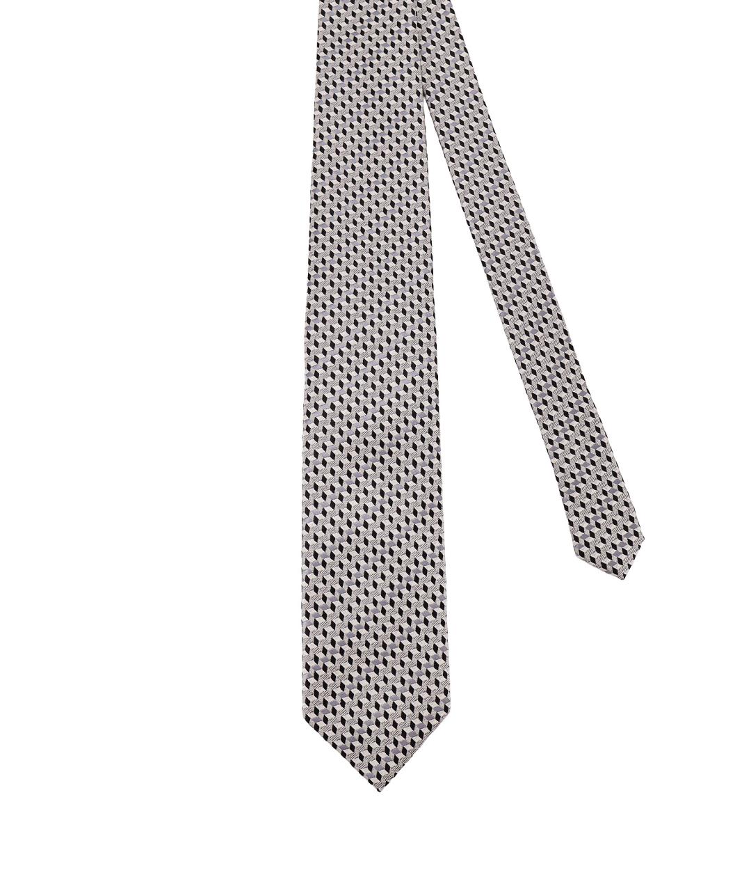 TOM FORD Серый шелковый галстук, фото 2