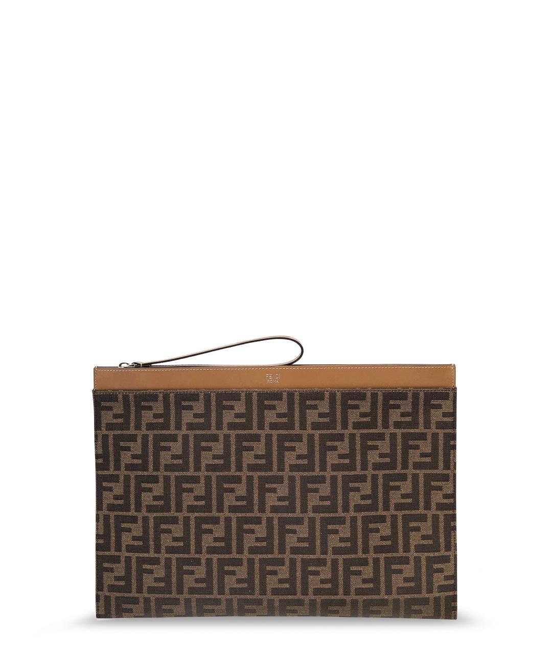 FENDI Коричневая барсетка, фото 1