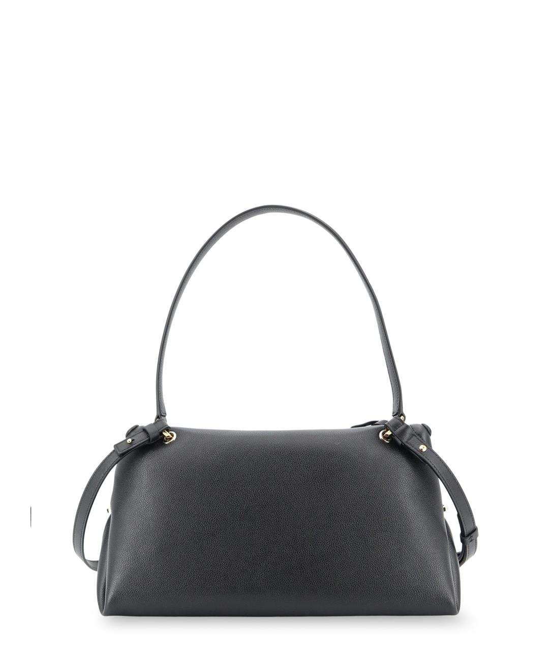 FERRAGAMO Черная кожаная сумка через плечо, фото 2